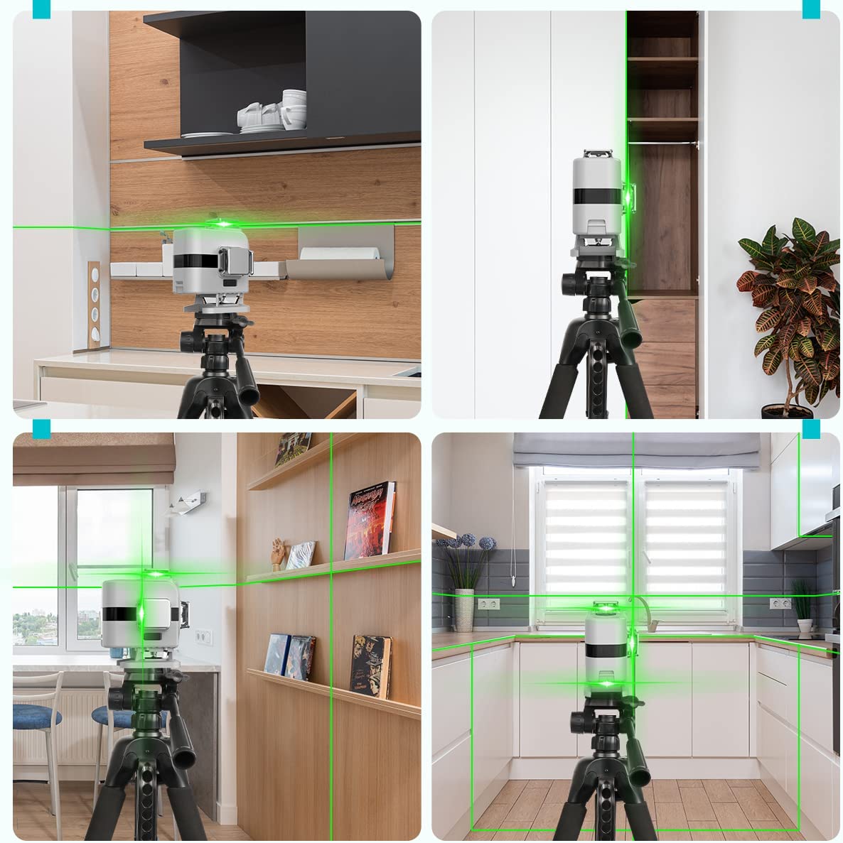 Laser Level 16 Lines 4D Green - Nivel Láser Autonivelante DS04CG de 16