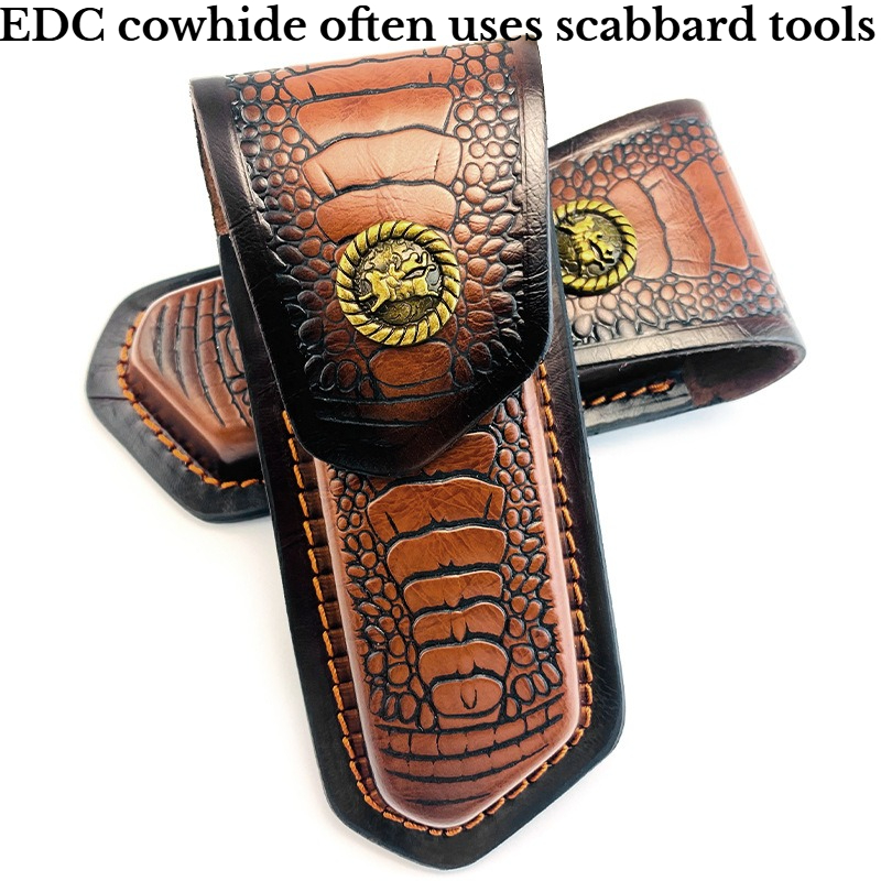 Hand Tools - Funda Plegable de Cuero para Cuchillo,