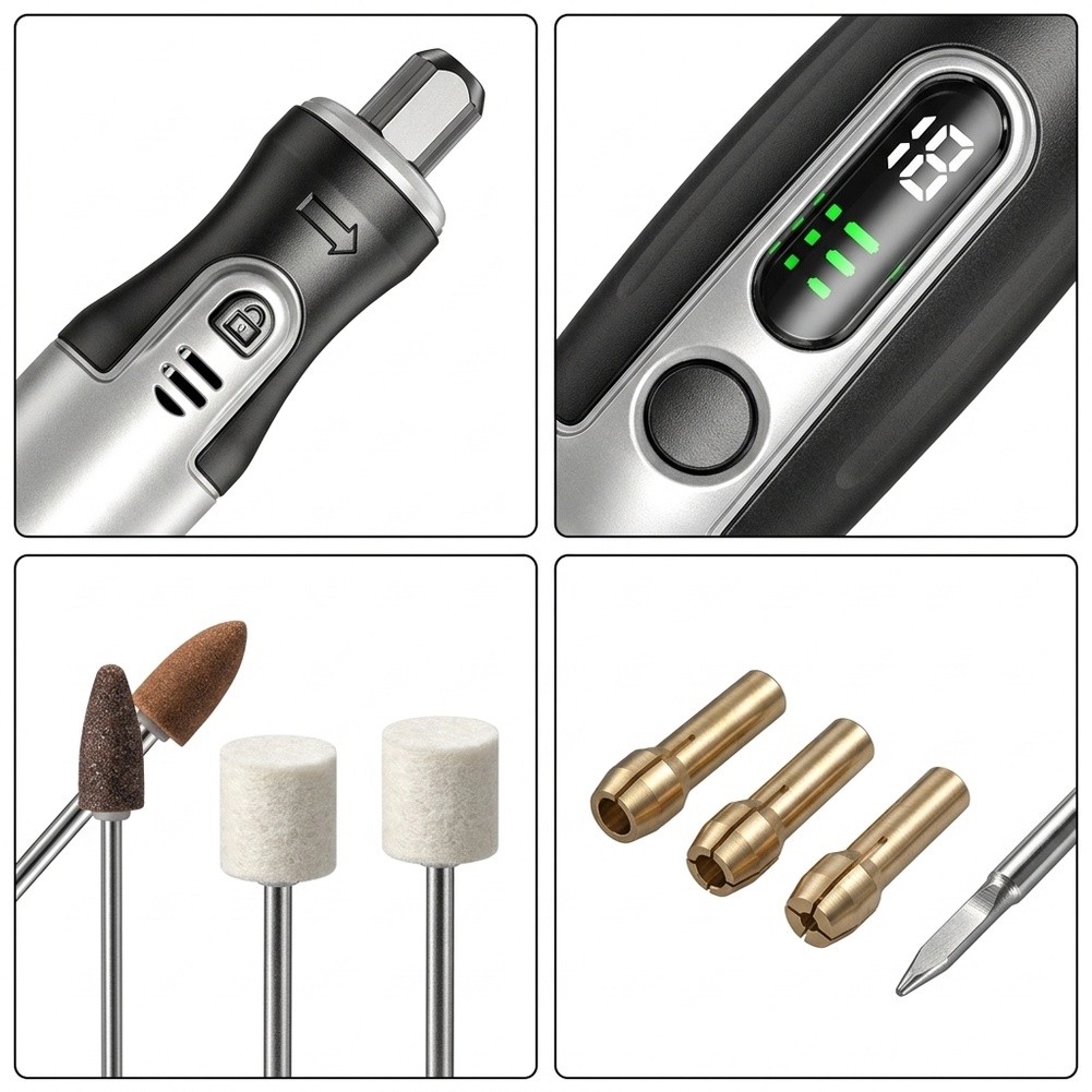 Cordless Rotary Tool Kit Accessories - Kit de herramientas rotatorias eléctricas inalámbricas,