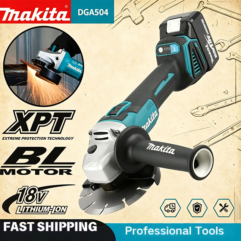 Brushless Angle Grinder Battery Powered - Amoladora Angular Sin Escobillas Makita DGA504