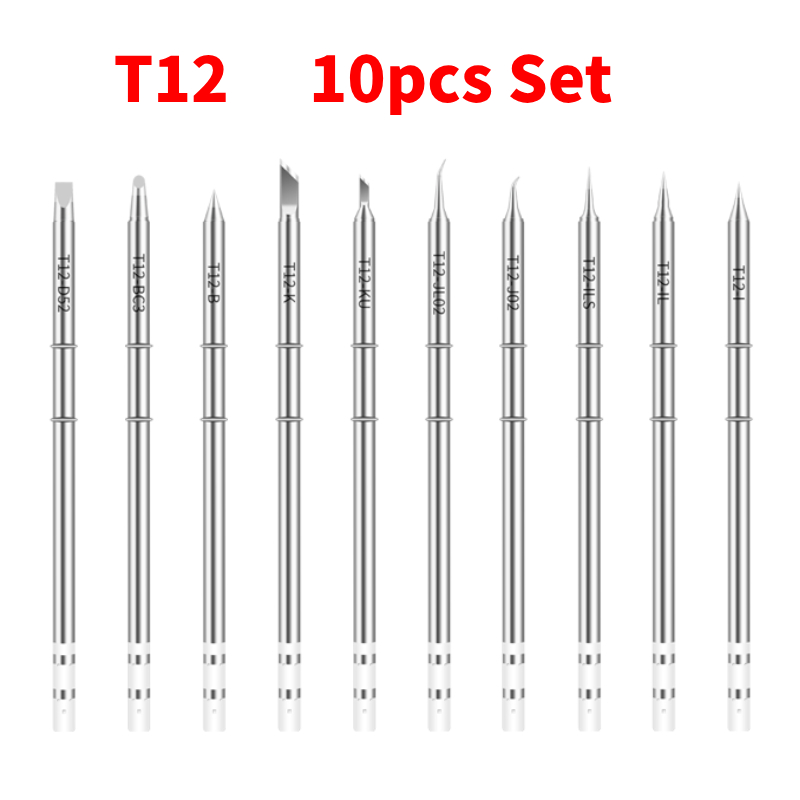 Digital Soldering Station T12 - Juego de 10 Puntas de Soldadura