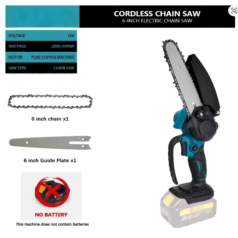 Minisierra eléctrica de iones  - Mini Electric Chainsaw 6 Inch reseña y precio