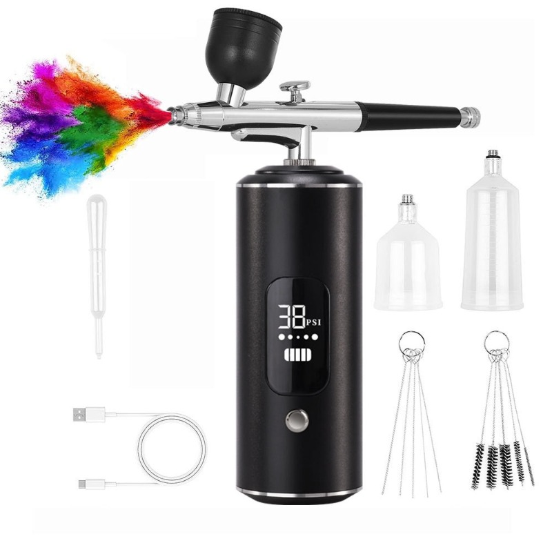 Kit de compresor de aire, pist - Airbrush Kit With Mini Compressor reseña y precio