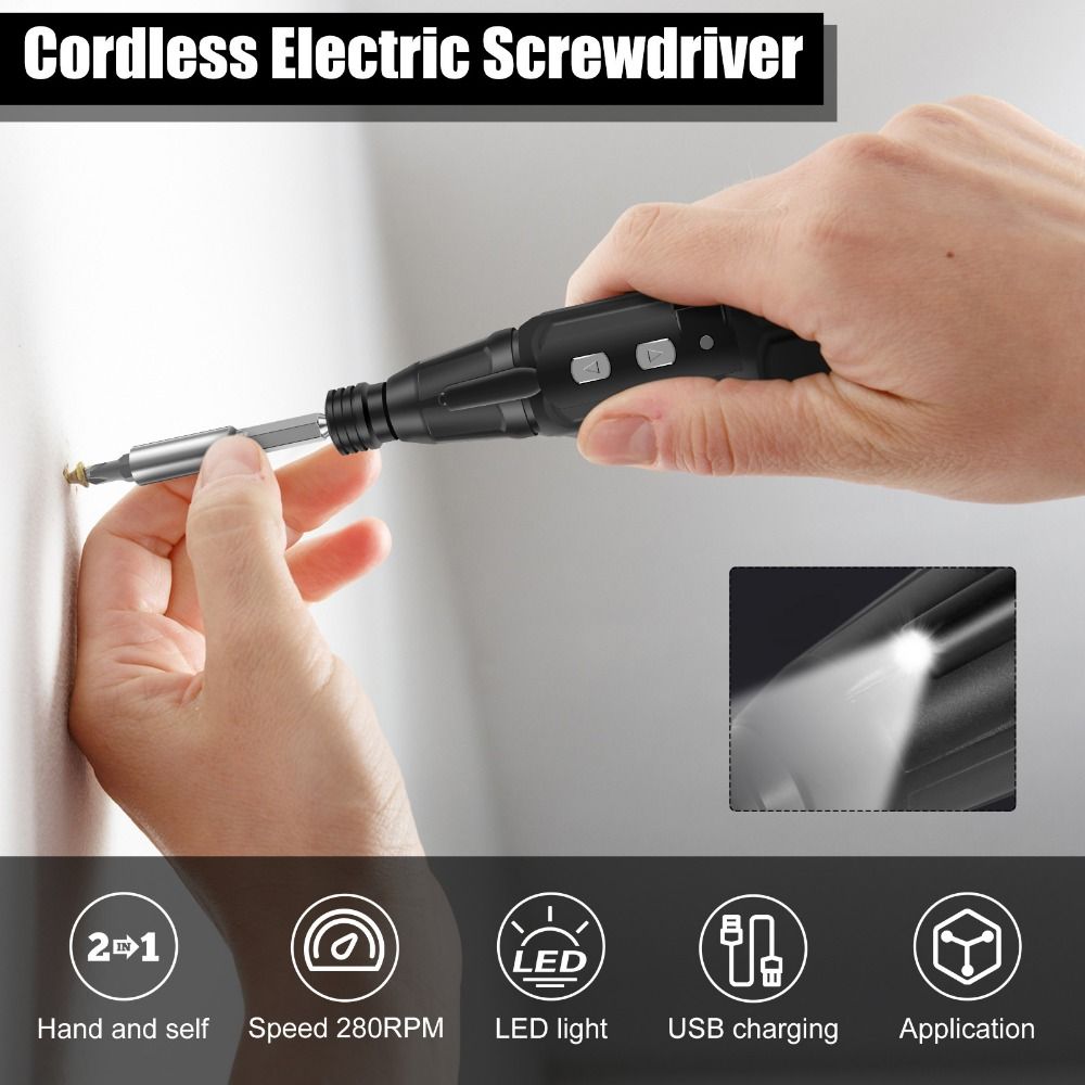 Destornillador eléctrico de 3, - Electric Screwdriver Rechargeable Usb reseña y precio