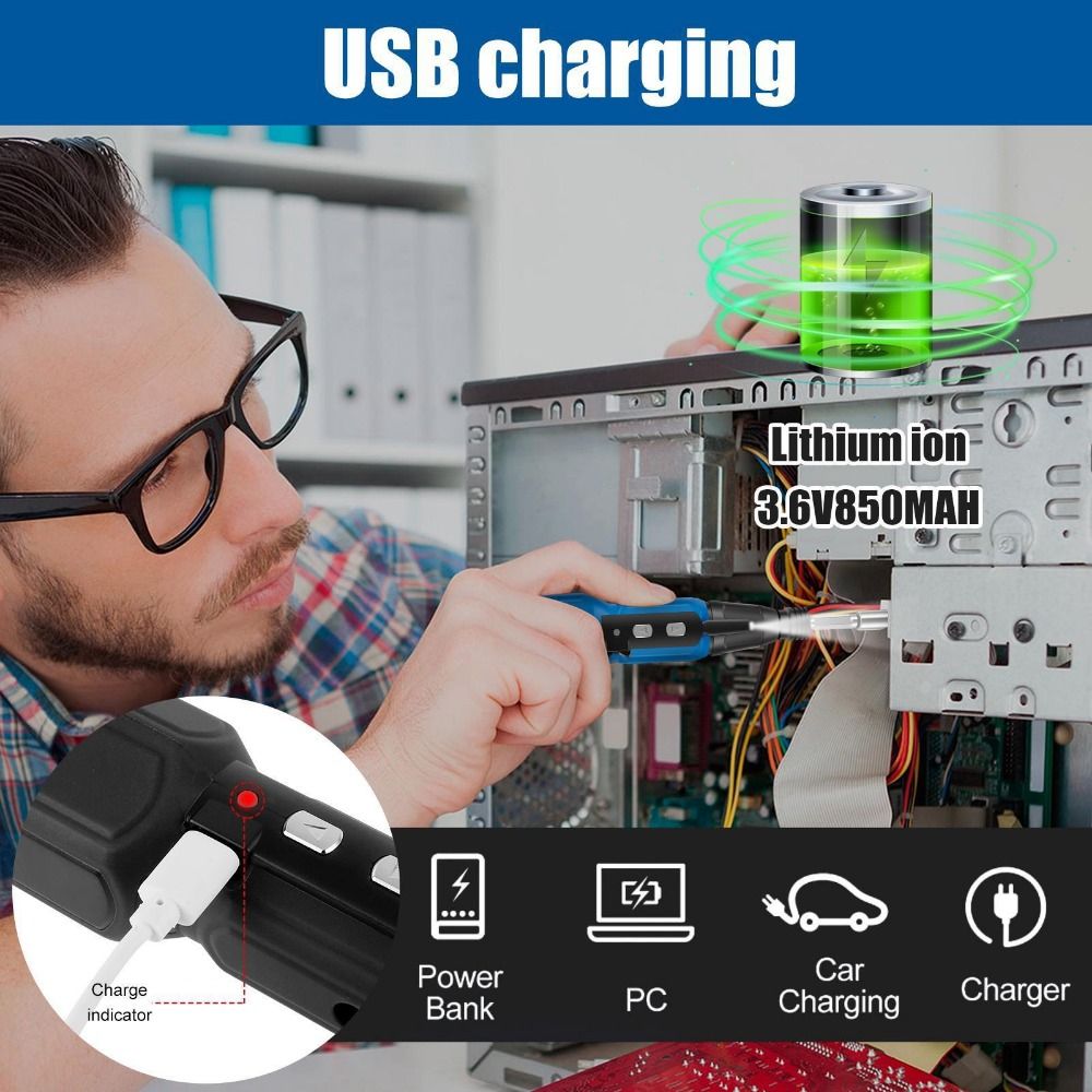 Destornillador eléctrico de 3, - Electric Screwdriver Rechargeable Usb reseña y precio