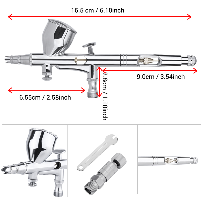Kit de aerógrafo Mini de doble - Airbrush Kit With Mini Compressor reseña y precio