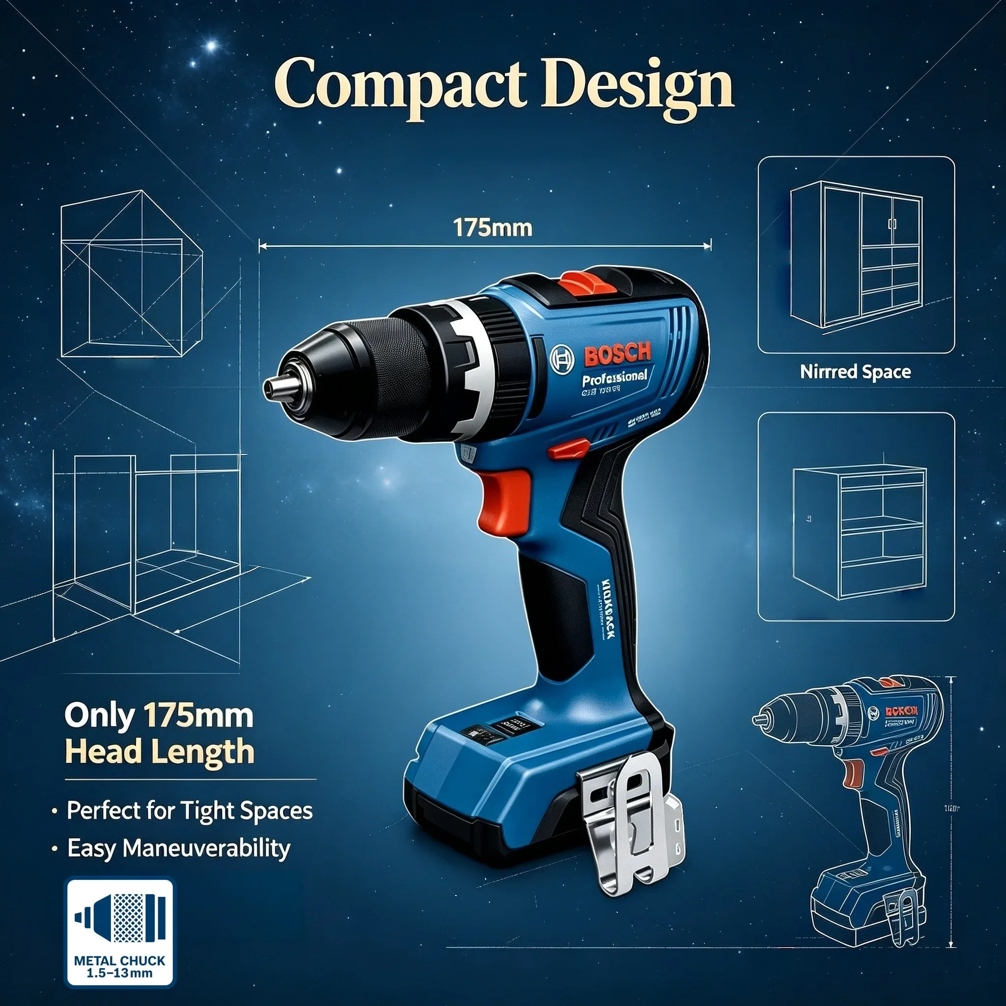BOSCH GSB 18V-65 Taladro/Atorn - Brushless Cordless Electric Drill 18V reseña y precio