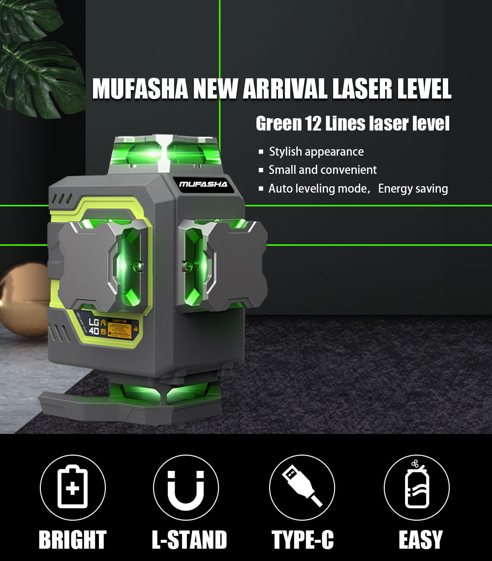 Nivel Láser de 16 Líneas 360°  - Laser Level 16 Lines 4D Green reseña y precio