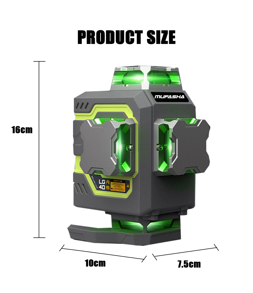 Nivel Láser de 16 Líneas 360°  - Laser Level 16 Lines 4D Green reseña y precio