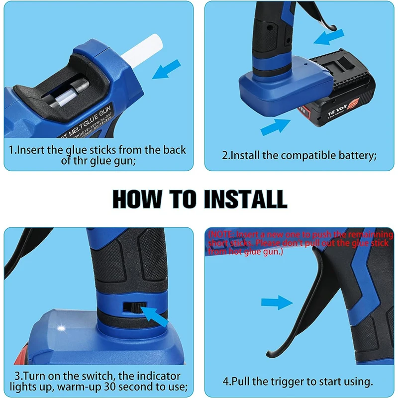 Pistola de pegamento termofusi - Hot Melt Glue Gun Cordless reseña y precio