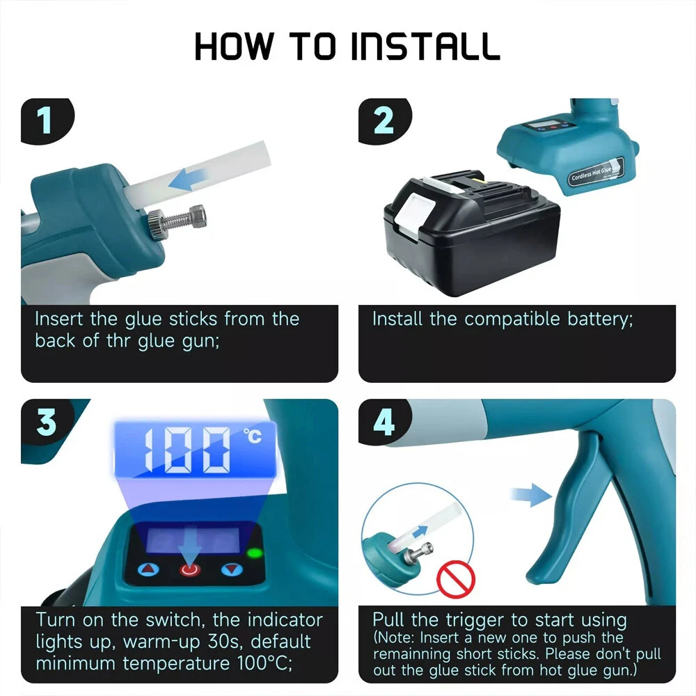 Pistola de pegamento termofusi - Hot Melt Glue Gun Cordless reseña y precio
